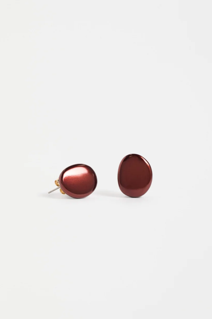 Elk Atur Mini Stud Earring - Espresso
