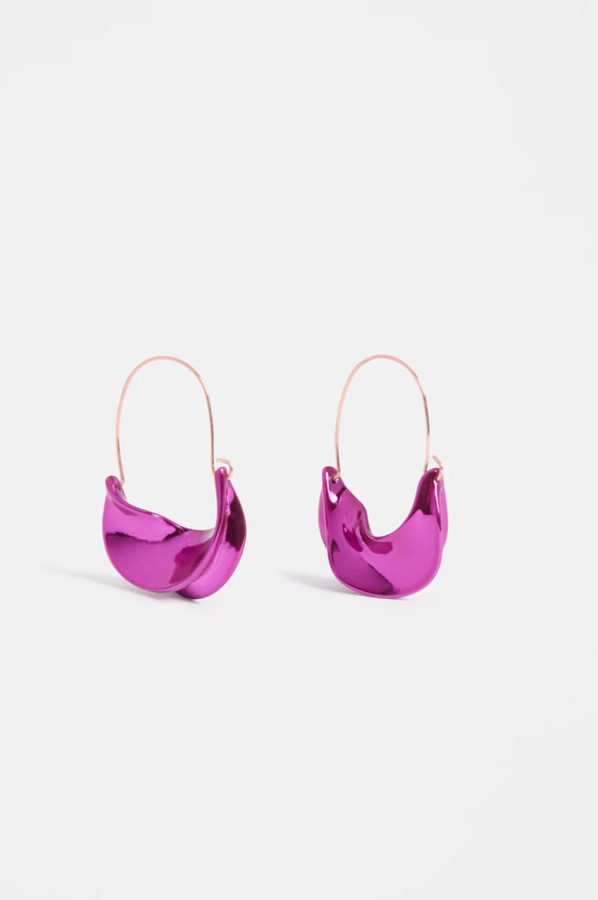 Elk Siita Hoop Earring - Fuchsia