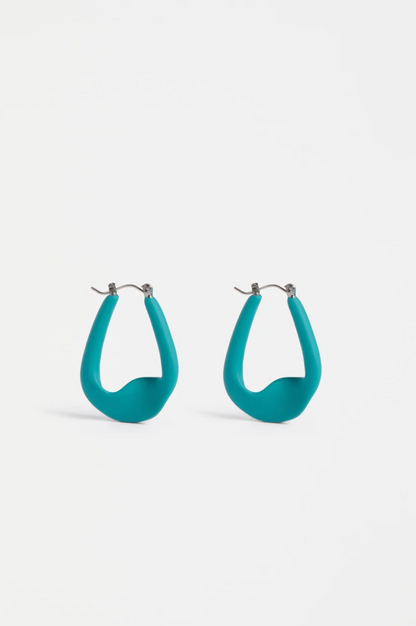 Elk Rekke Hoop Earring - Teal