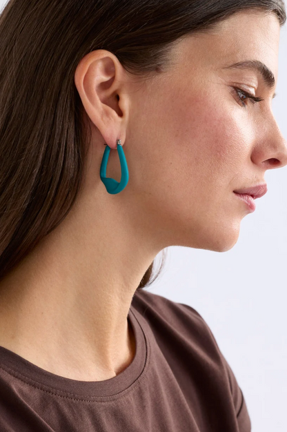 Elk Rekke Hoop Earring - Teal