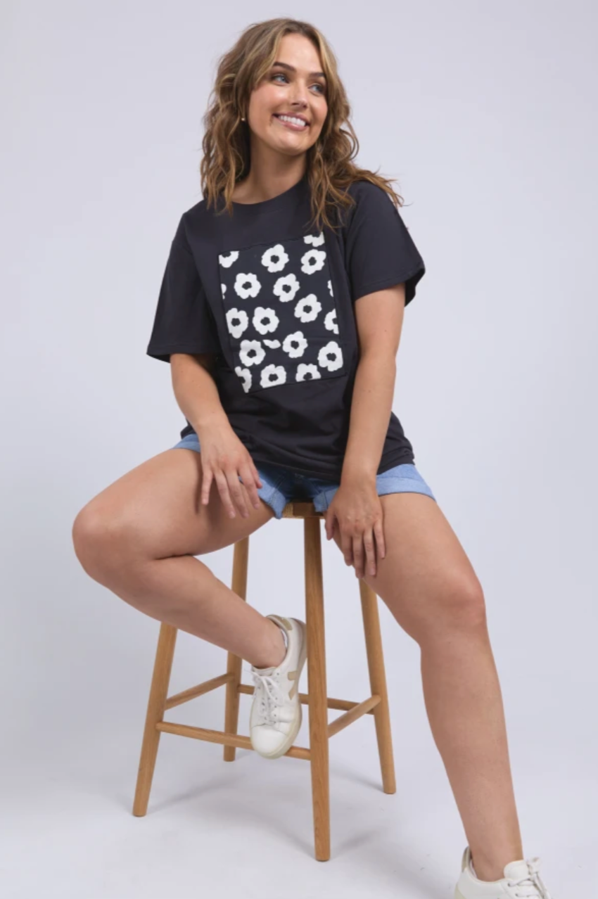 Elm Azalea Tee - Navy
