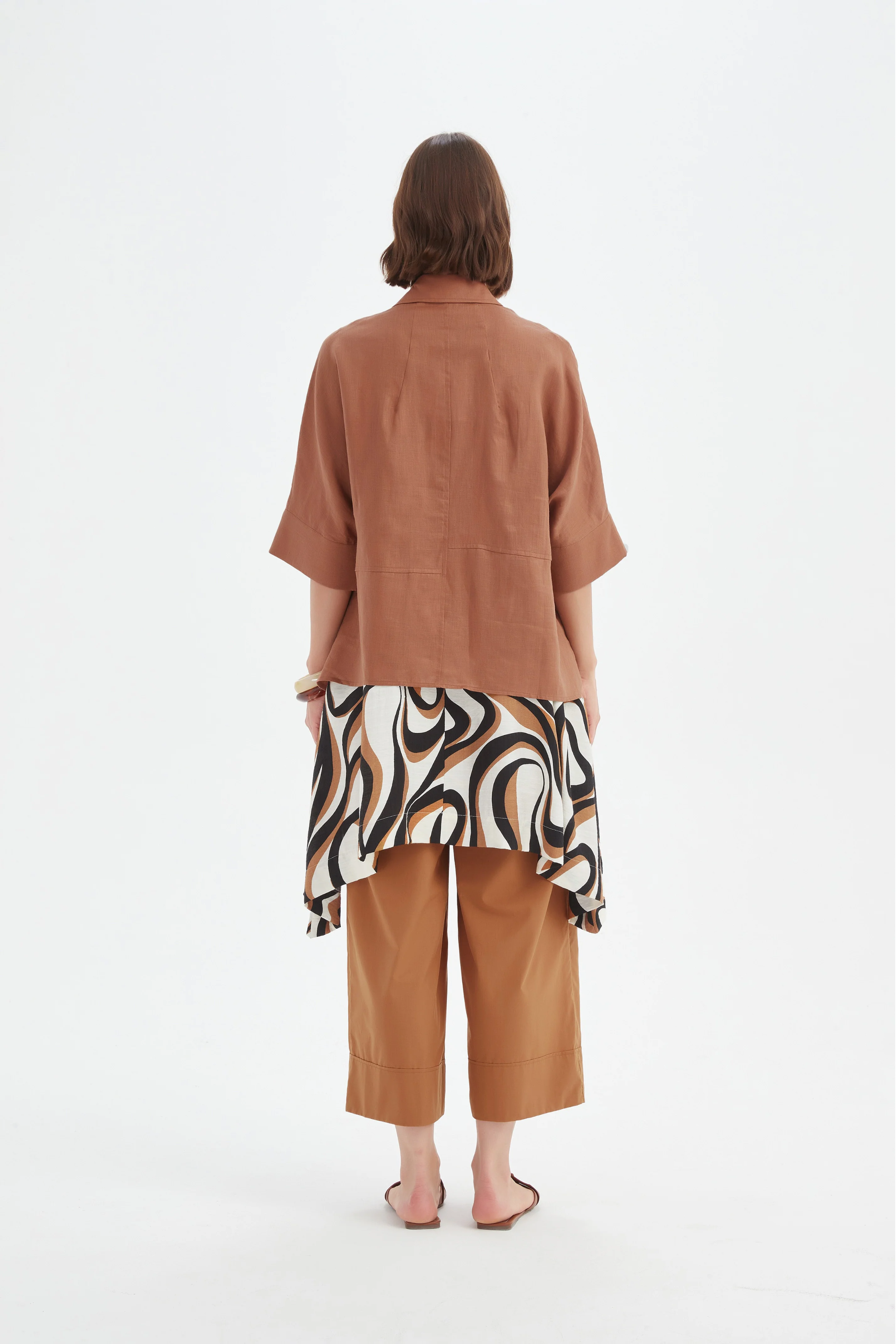 Seam Detail Boxy Shirt - Cedar