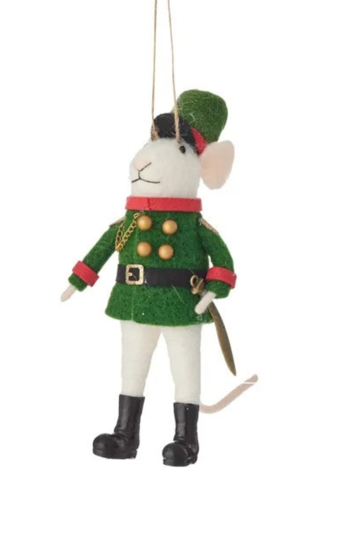 Soldier Mouse Felt Ornament With Sword or With Present