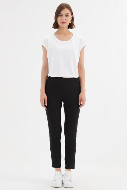 Straight Crop Pant - Black