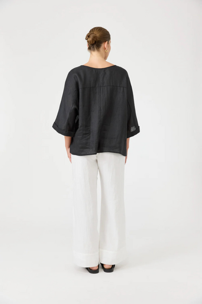 Studio Relaxed Top - Ebony