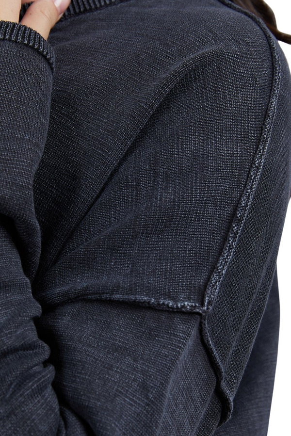 Tahlia L/S Knit - Washed Black