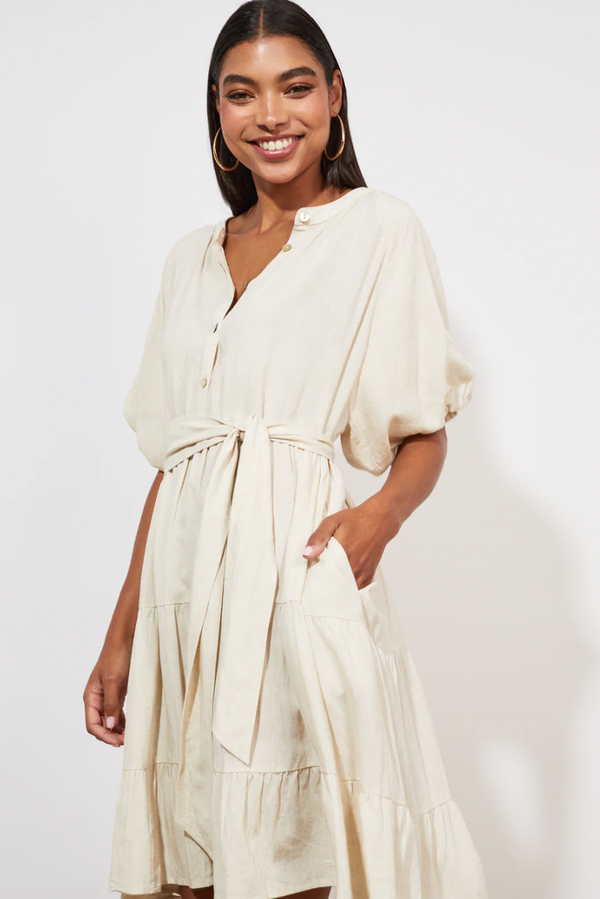 Tanna Belt Dress - Sand
