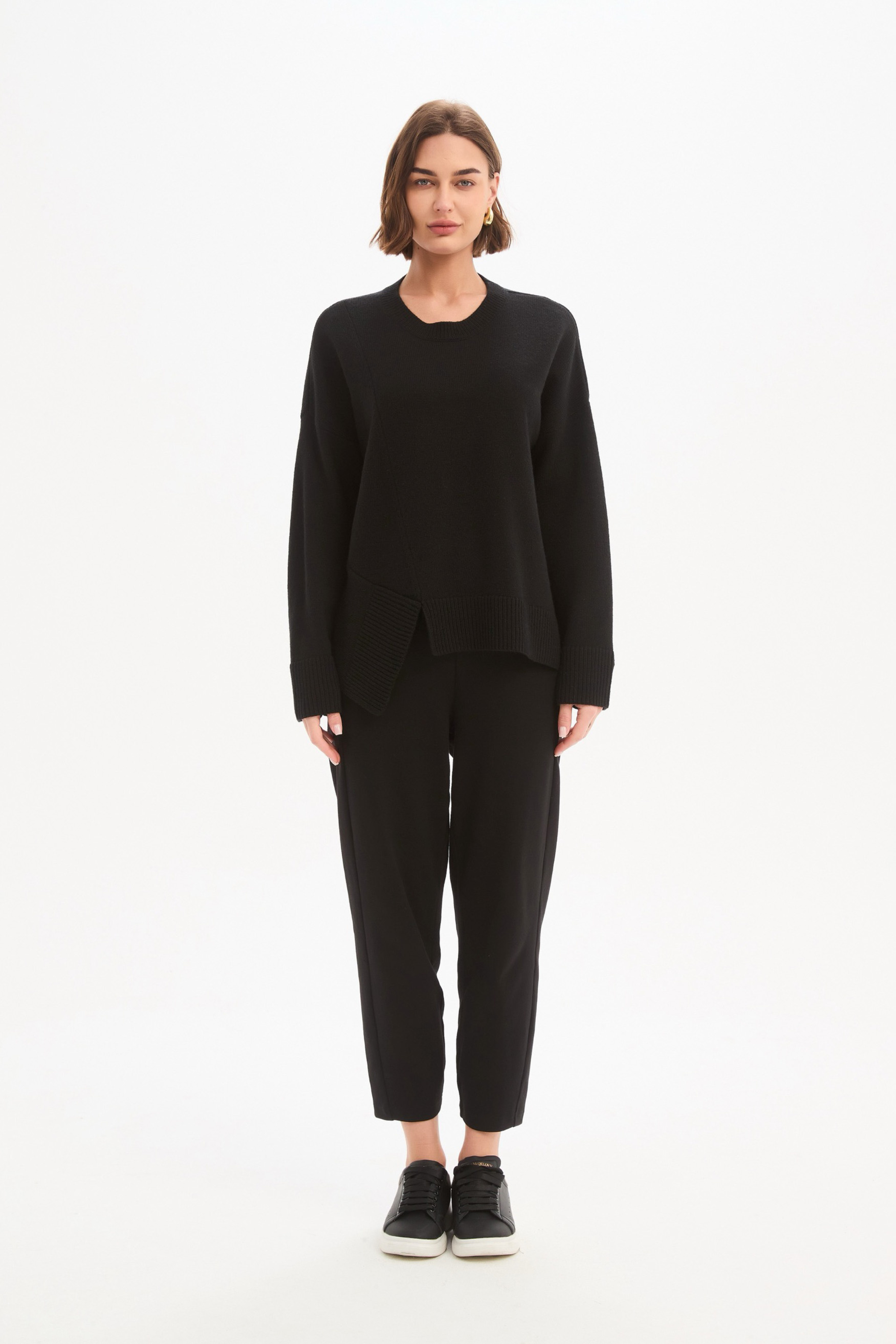 Textured Cuff Knit - Black