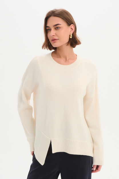 Textured Cuff Knit - Cream
