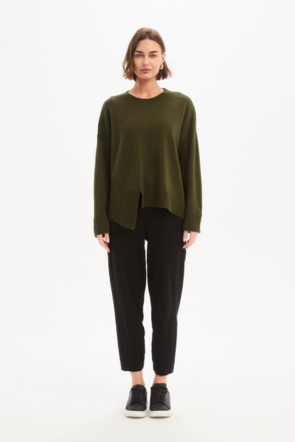 Textured Cuff Knit - Khaki