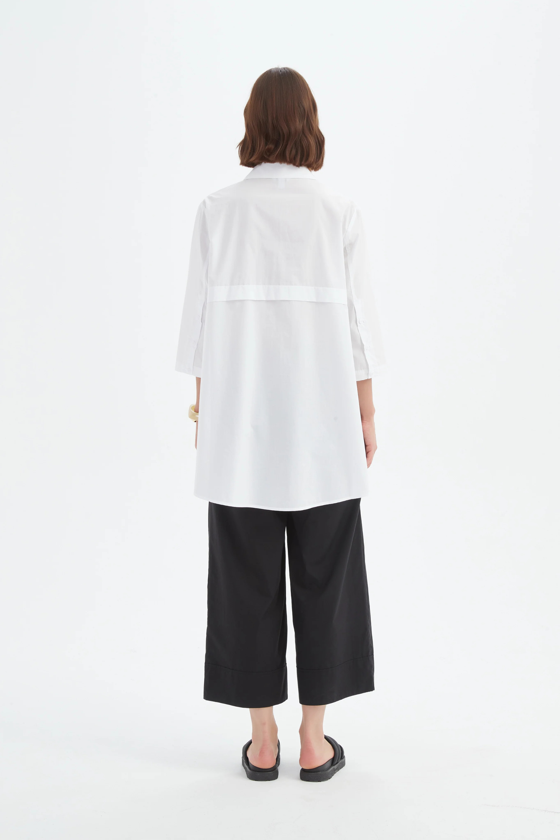 Tiered Front Shirt - White