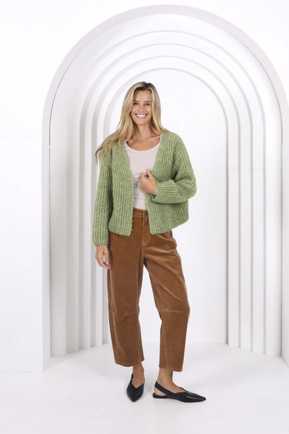 Toni Barrel Cord Jeans - Tan