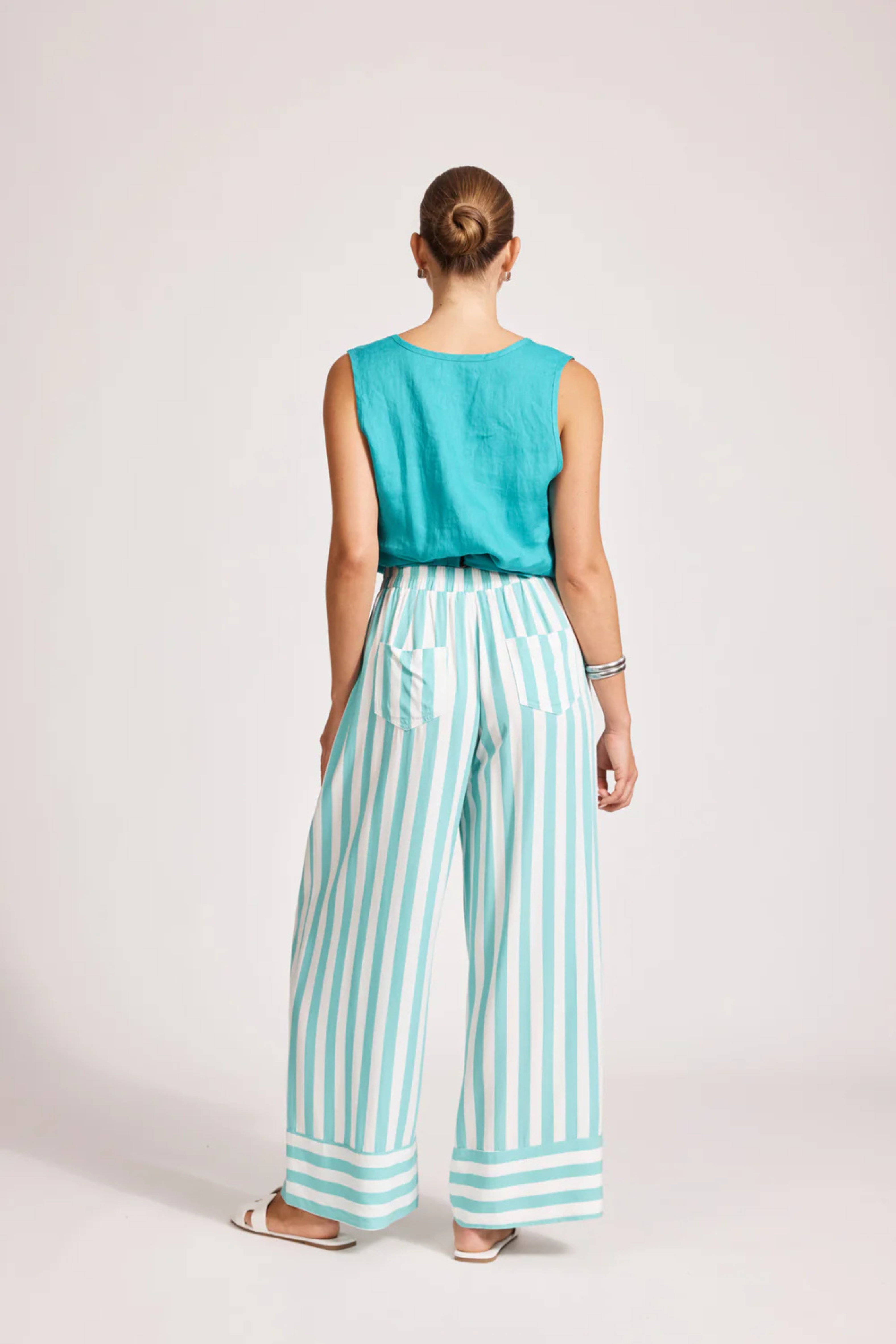 Treville Stripe Pant - Aqua