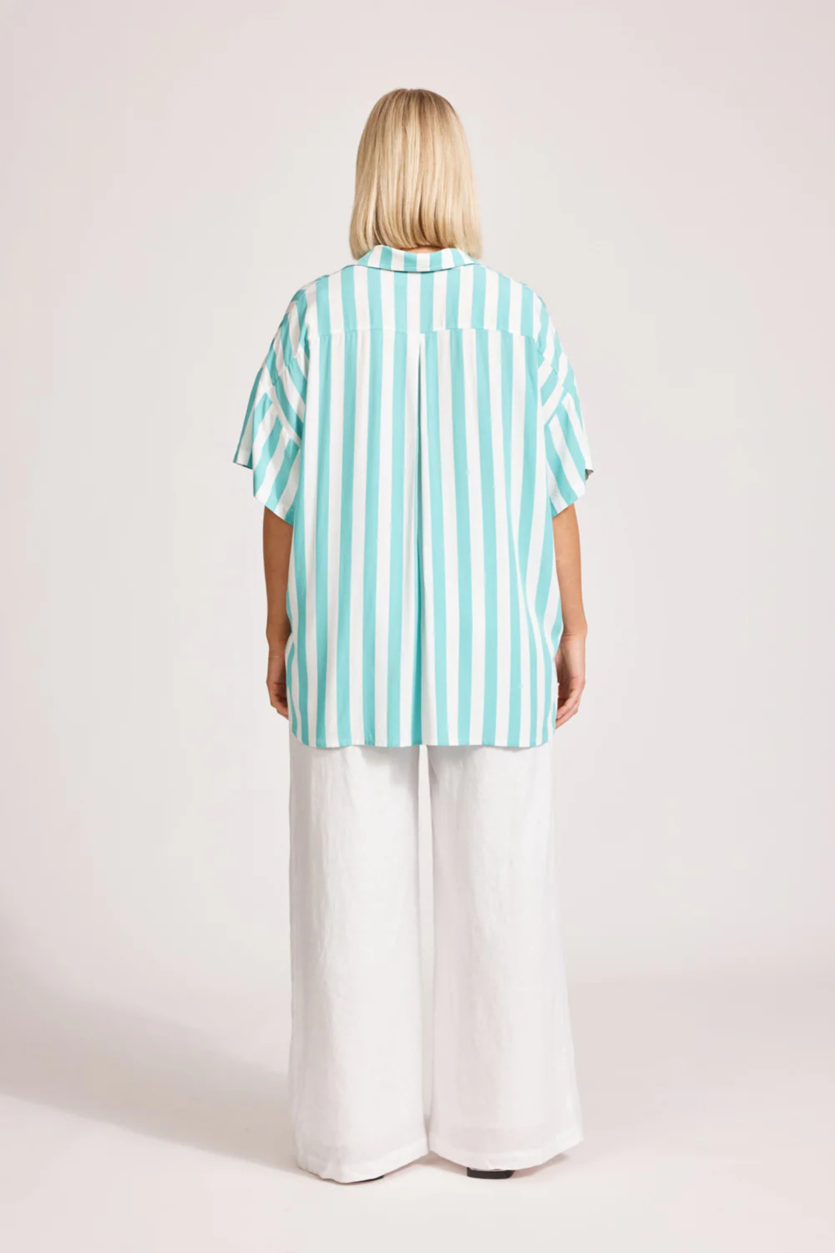 Treville Stripe Shirt - Aqua