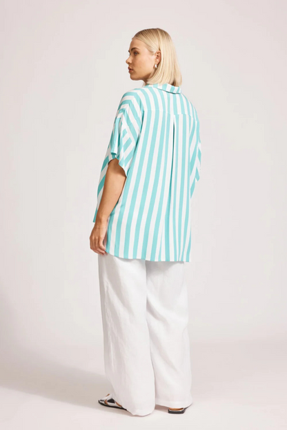 Treville Stripe Shirt - Aqua