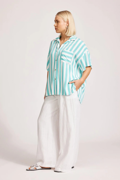 Treville Stripe Shirt - Aqua