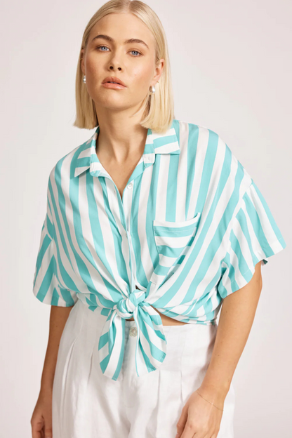Treville Stripe Shirt - Aqua