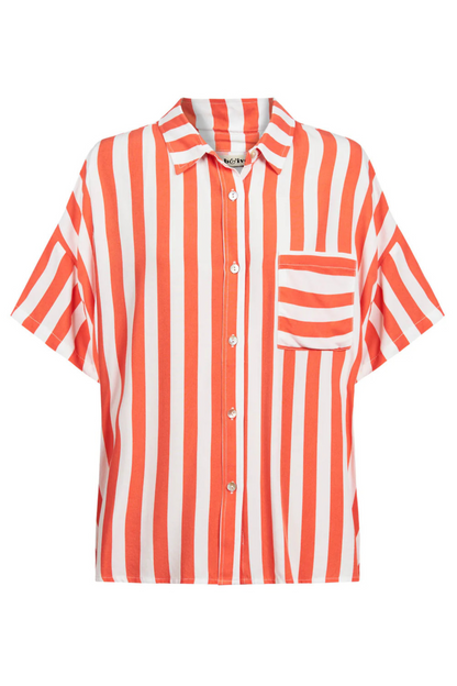 Treville Stripe Shirt - Coral