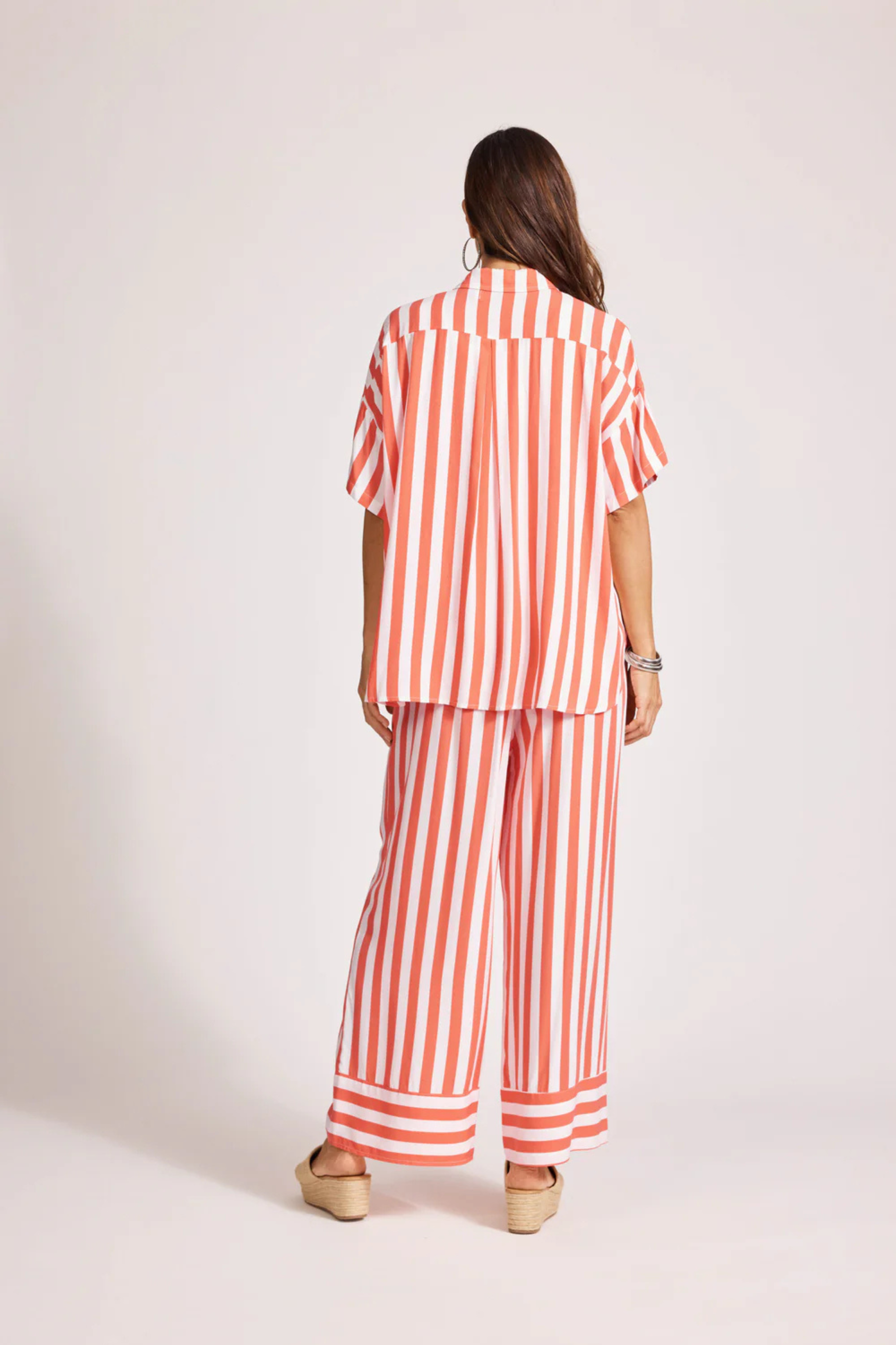 Treville Stripe Shirt - Coral