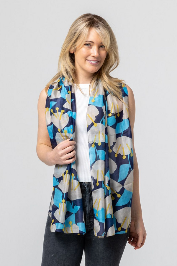 Tulip Silk Scarf - Cob/Yell