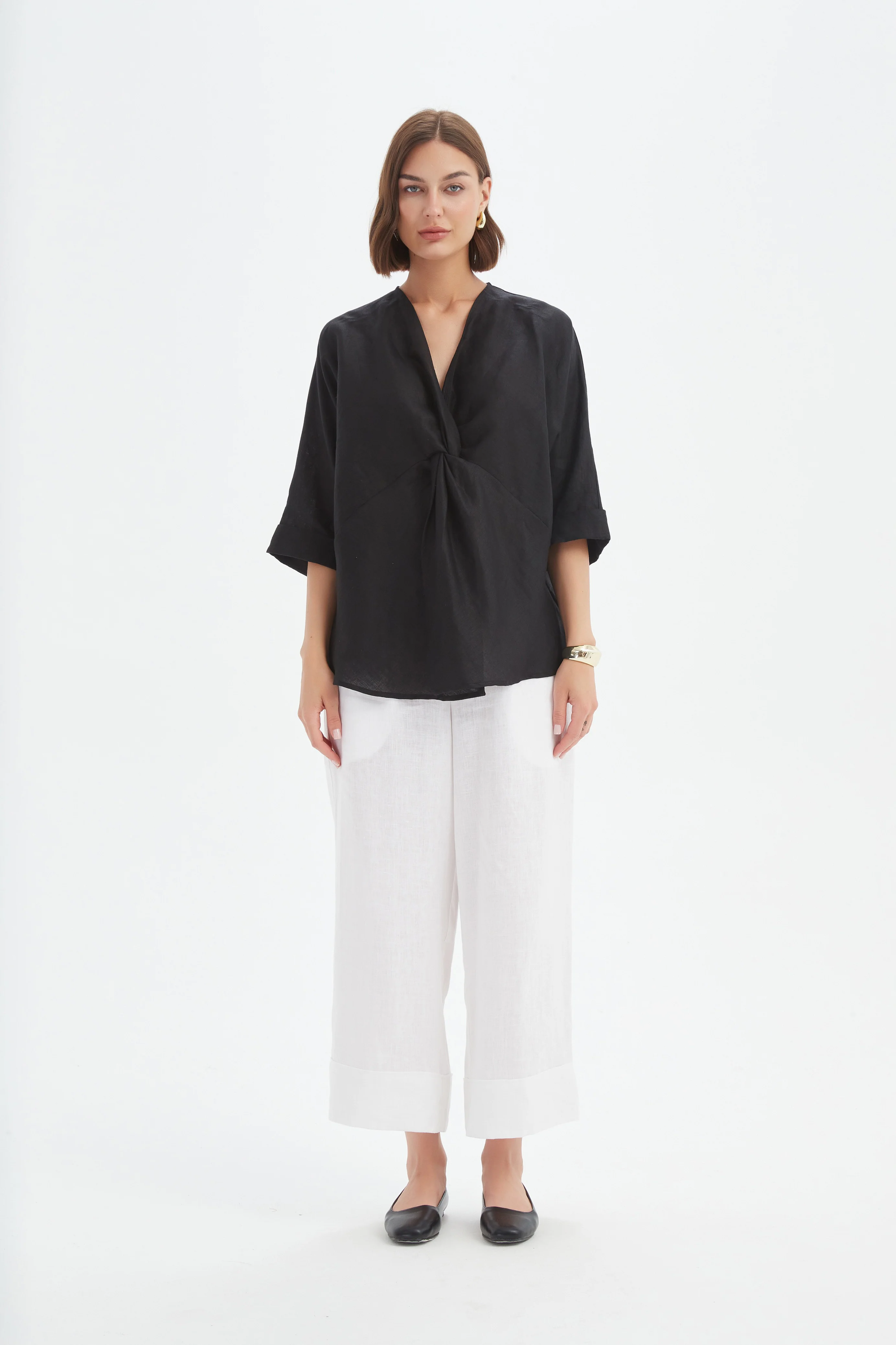 Twist Front Top - Black