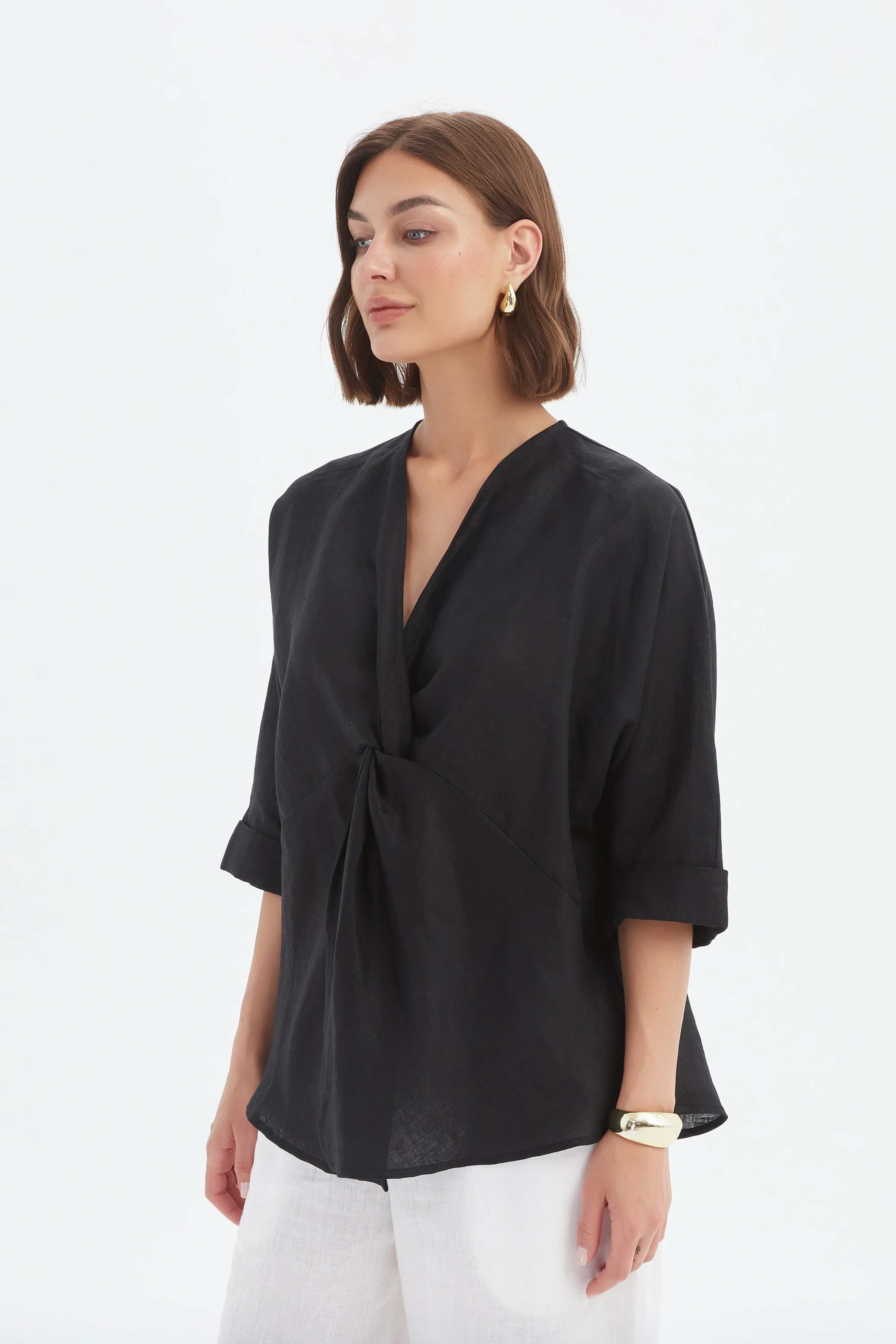 Twist Front Top - Black