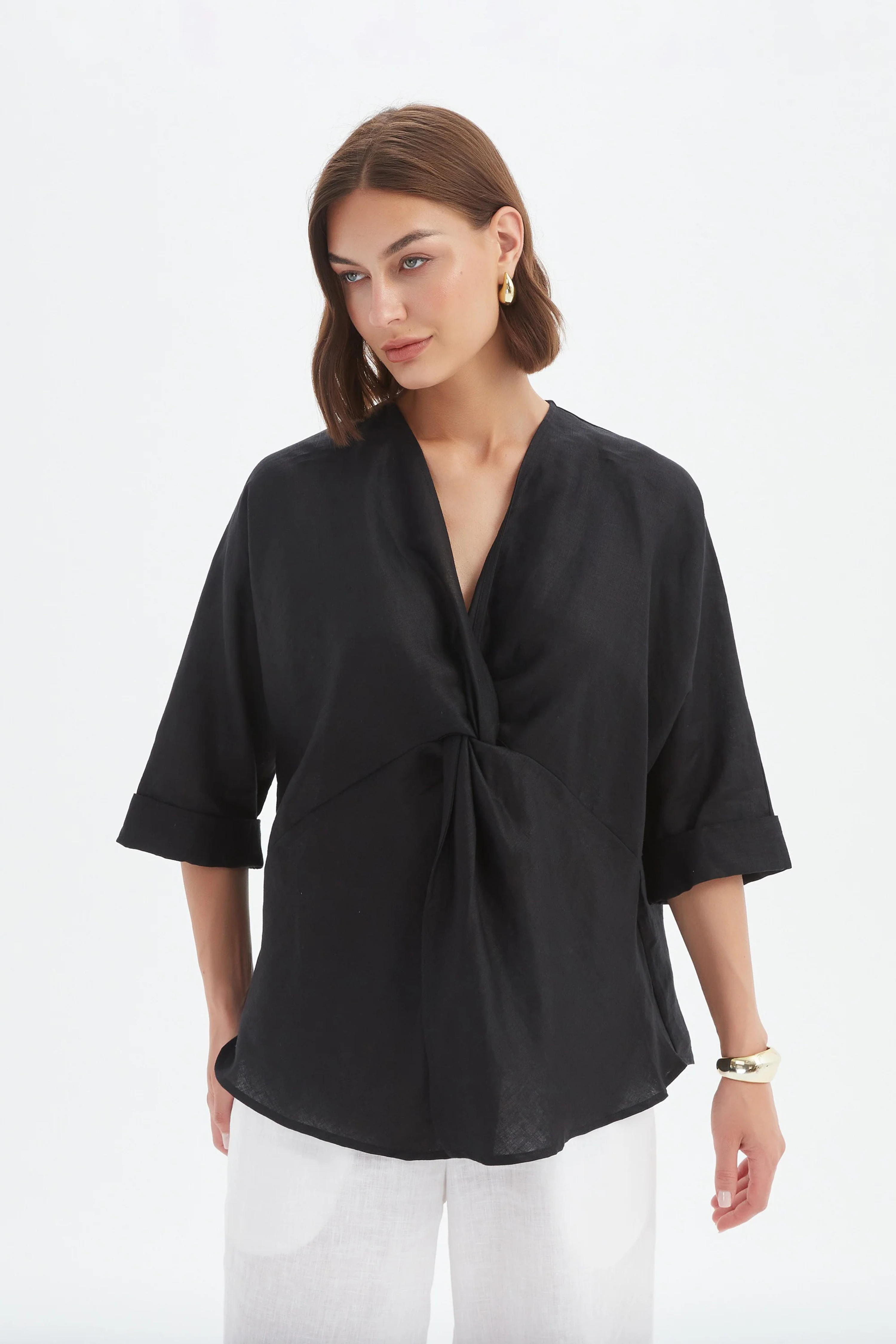 Twist Front Top - Black