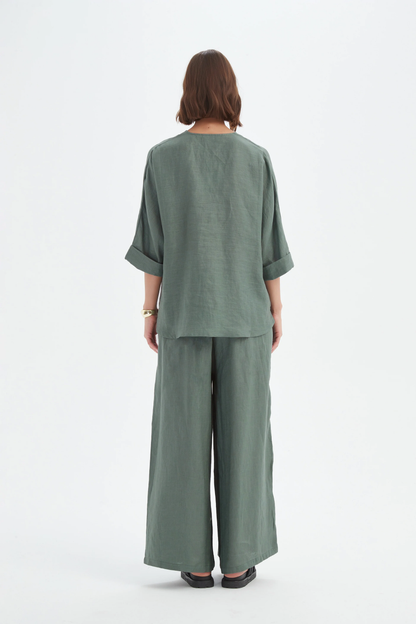 Twist Front Top - Petrol
