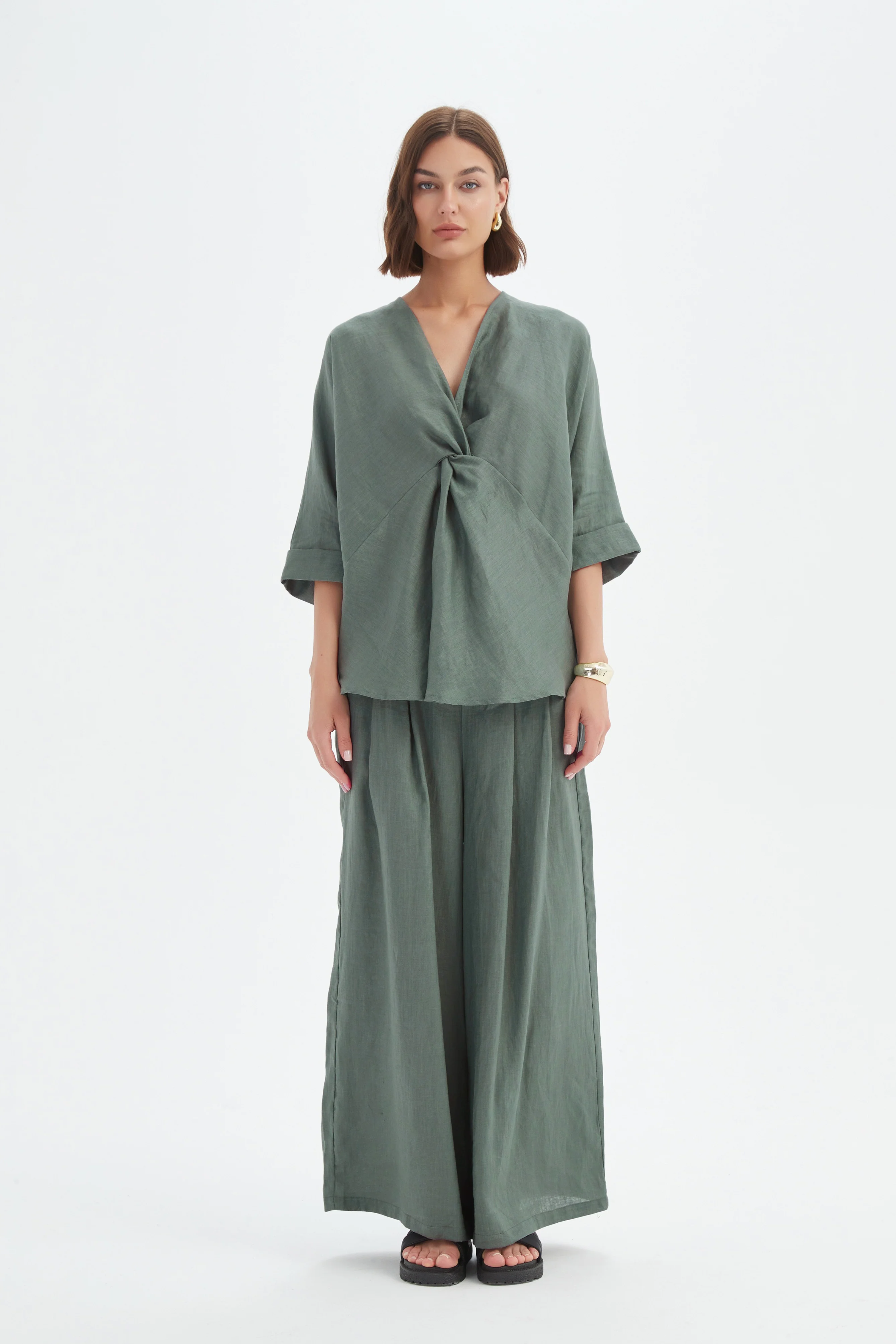 Twist Front Top - Petrol