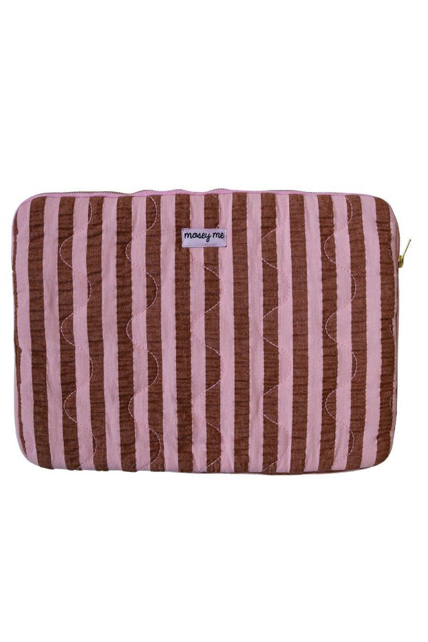 Mosey & Me Laptop Case - Sundae Seersucker