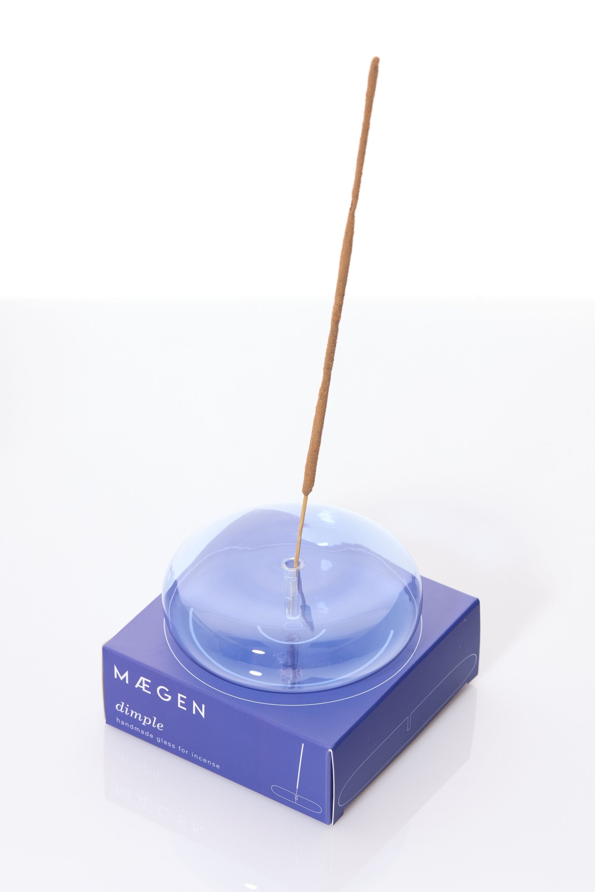 Dimple Hand Blown Glass Incense Holder