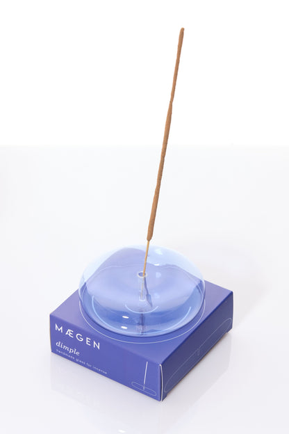 Dimple Hand Blown Glass Incense Holder