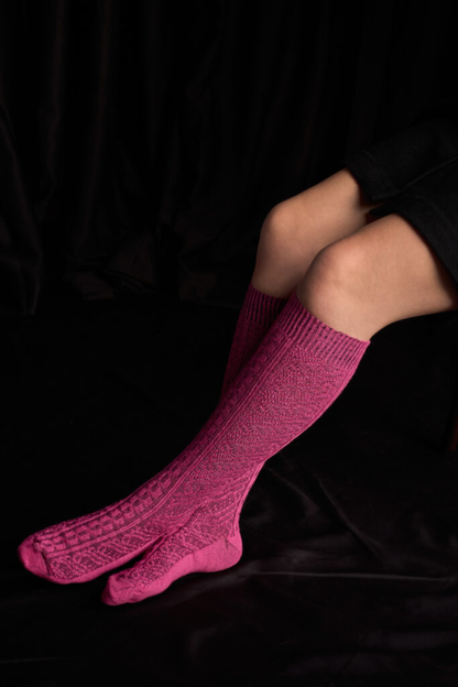 Vintage Merino Socks - Fuchsia