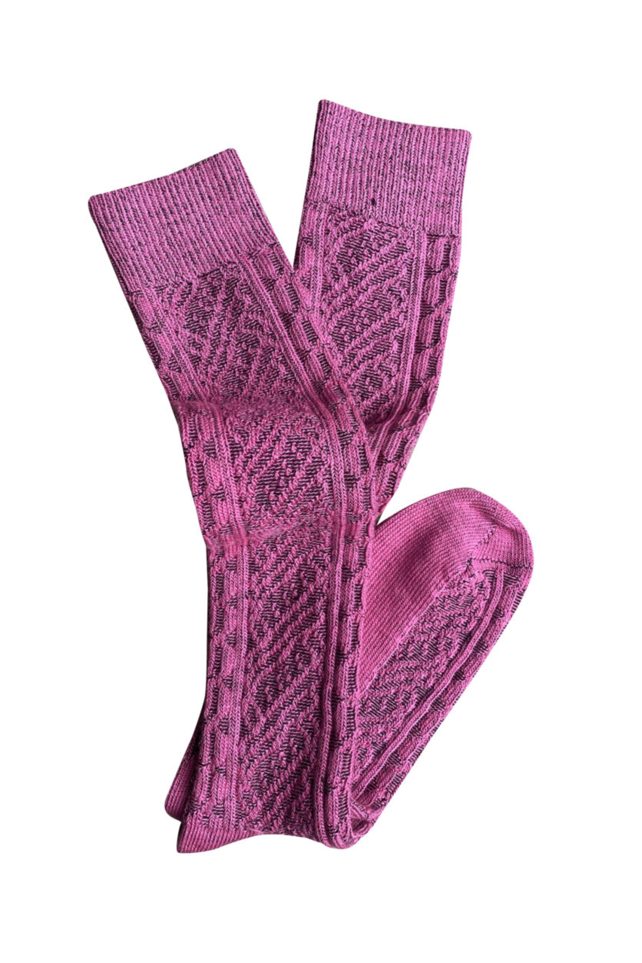 Vintage Merino Socks - Fuchsia
