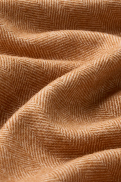Wool Herringbone Throw - Spice