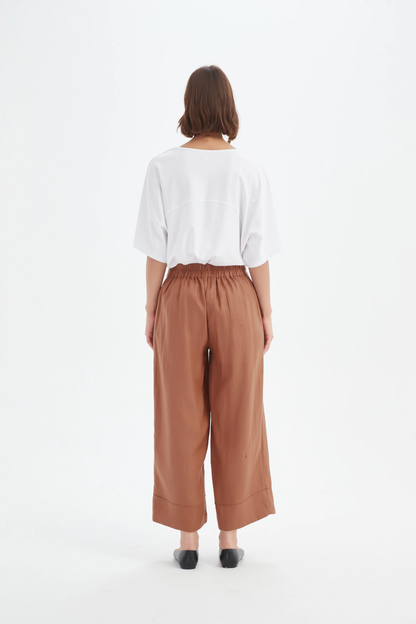 Wide Leg Linen Pant - Cedar