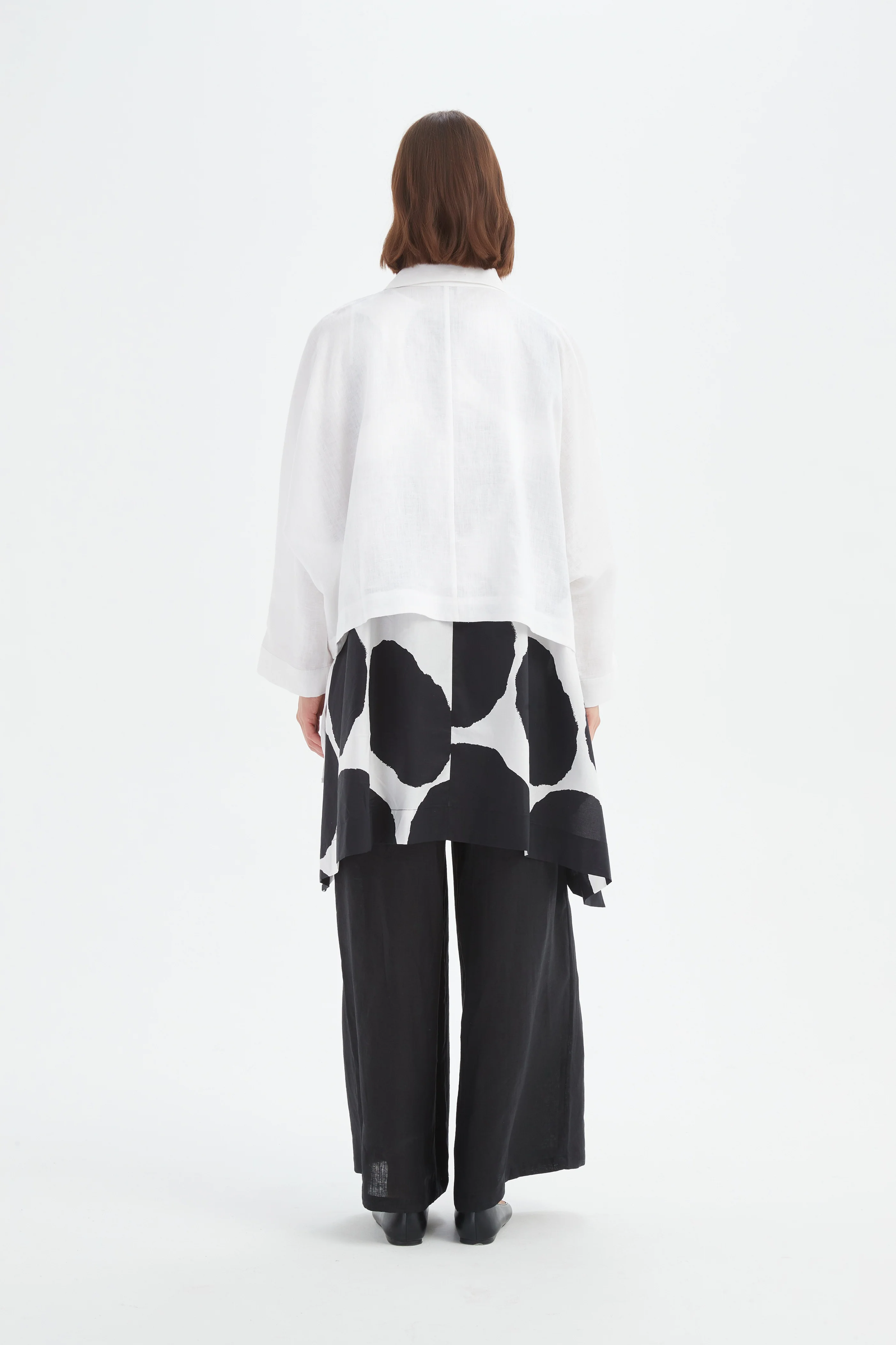 Wide Crop Overshirt - White