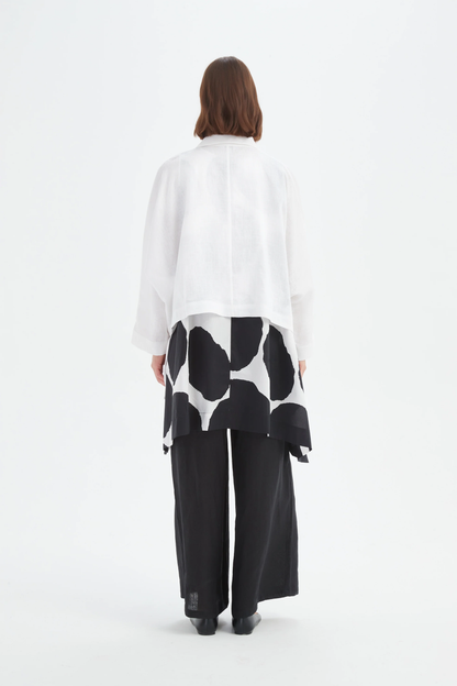 Wide Crop Overshirt - White