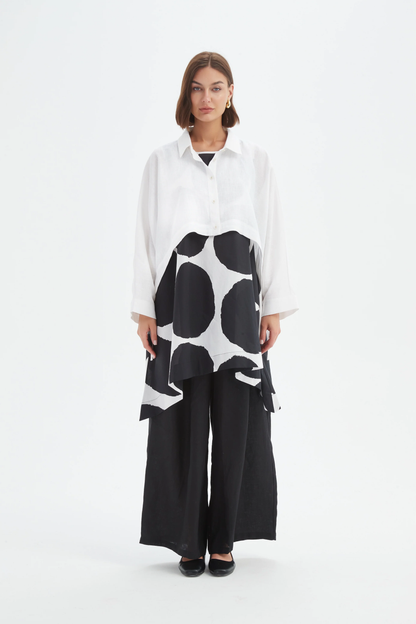 Wide Crop Overshirt - White