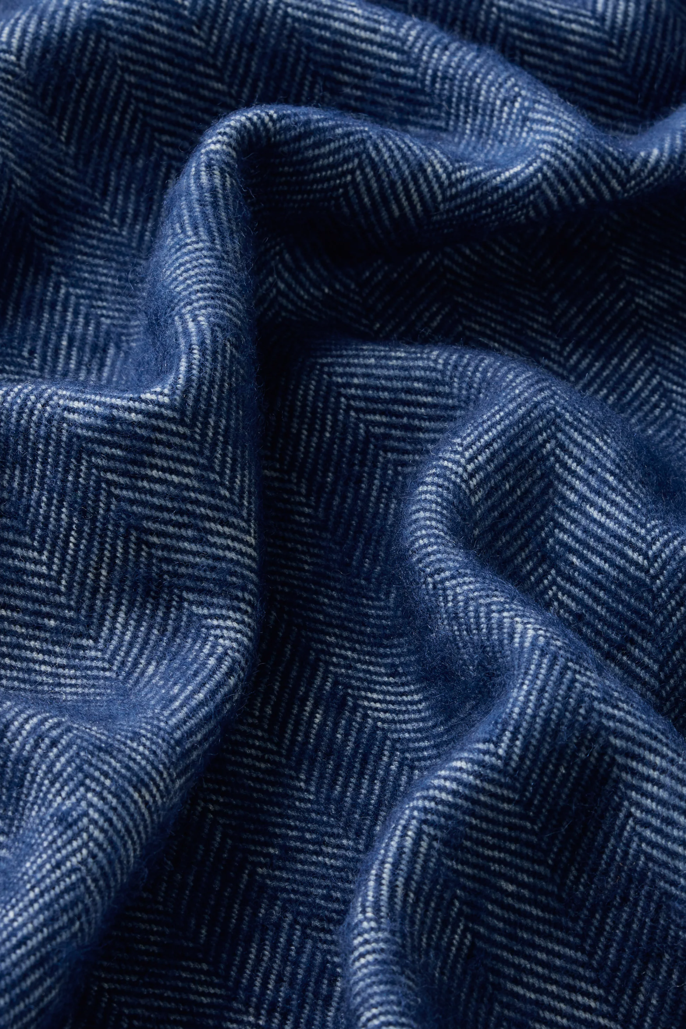 Wool Herringbone Throw - Eclipse