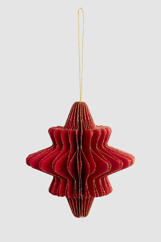 Paper Star Decoration Small Red