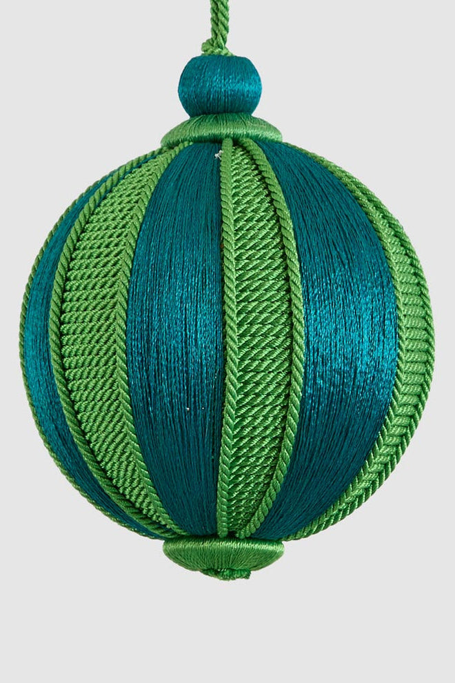 Silk and Rope Bauble Green & Emerald