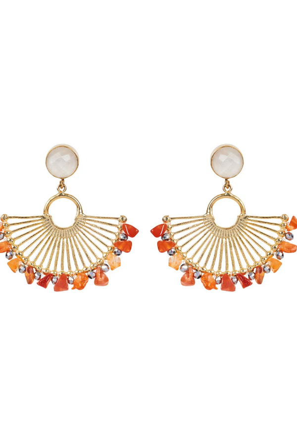 Zest Earring - Gold Fan