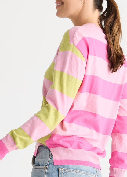 Coastal Stripe - Tickled Pink