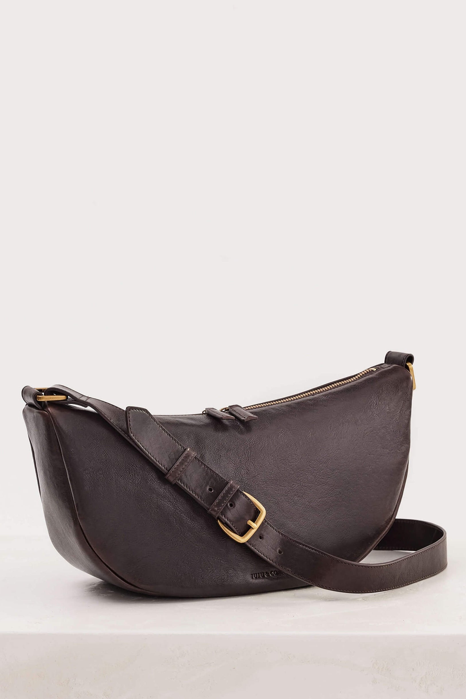 Juju & Co Crescent Sling Bag - Mahogany