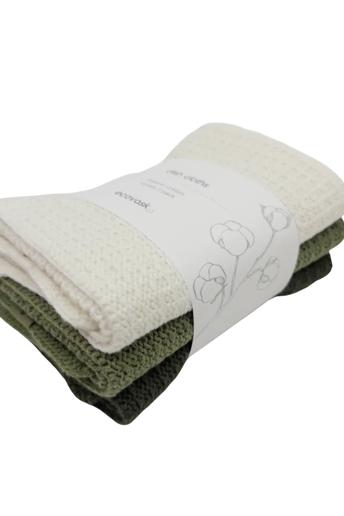 Organic Cotton Face Cloth 3pk - Meadow