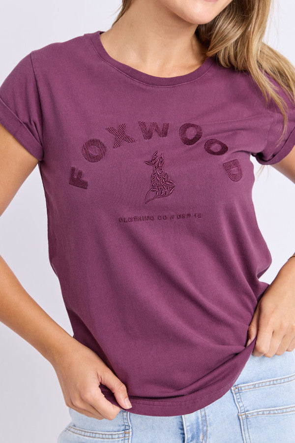 Foxwood Effortless Tee - Plum