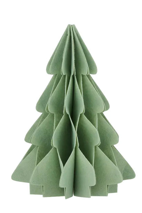 Yule Xmas Tree Felt Dcor 30cm Grn