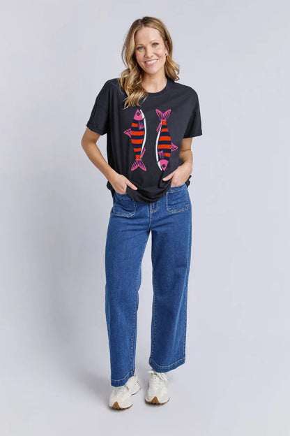 Elm Fishy Tee - Navy