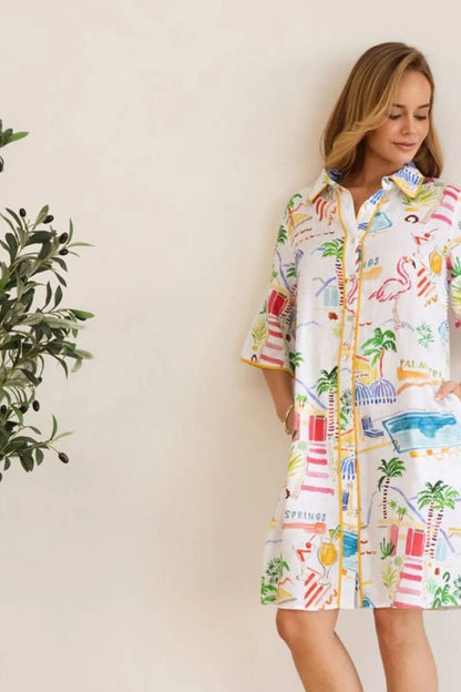 Linen Shirtmaker/Trim - Palm Springs